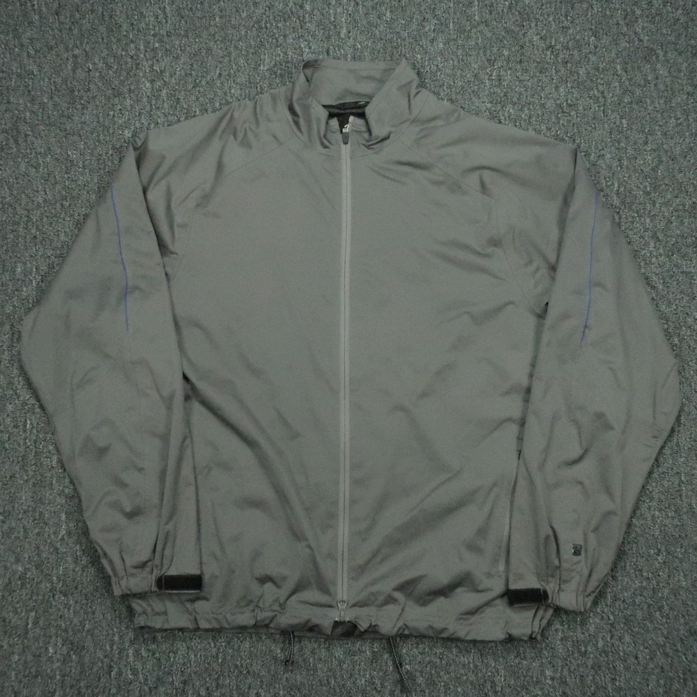 Zero Restriction Jacket Mens Large Gray Tour Series‎ Golf Full Zip Pockets Lined